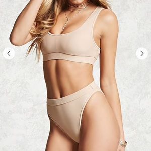 Forever21 Nude High Leg Bikini Size S New w/ Tags